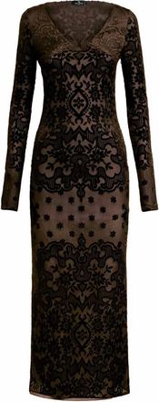 Etro Midi Dress In Devor Tulle