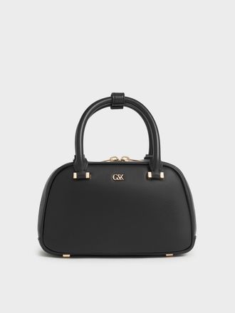 Charles & Keith Leather Bowling Bag
