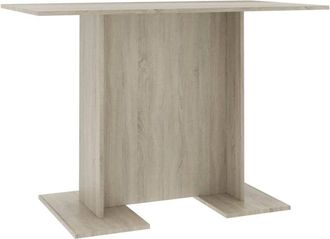 vidaXL Mesa de comedor madera contrachapada roble sonoma 110x60x75cm vidaXL