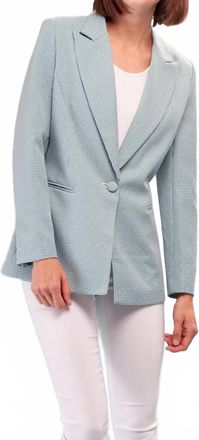 Insight Bennett Woven Blazer In Blue Turquoise