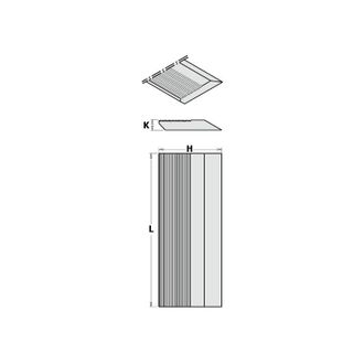 CMT 793.650.60 Juego 4 Cuchillas Corugadas Hs 650x60x8 Para Cepilladora