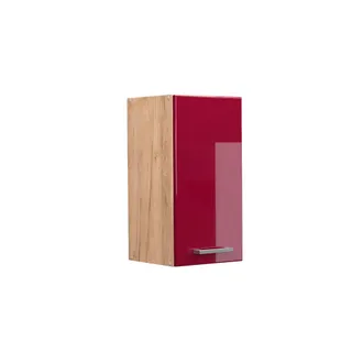 Vicco Armario Colgante R-line, Rojo Burdeos Alto Brillo, 30 Cm