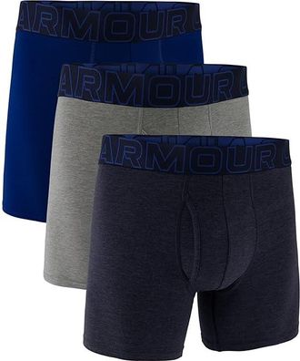 Under Armour Performance Cotton - Solid 6 In 3 Pack Mens Underwear Midnight Navy : 2XL, Cotton/Polyester/Spandex