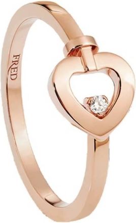 Fred Perry Pretty Woman 18k Rose Gold Diamond Ring, Size 50