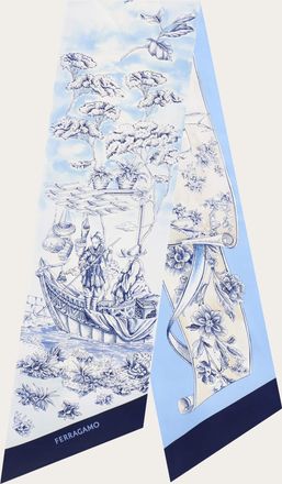 Ferragamo Women Ethnic print silk bandeau Blue