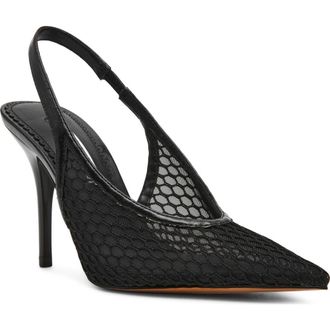 Steve Madden Andromeda Slingback Sandal in Black Mesh at Nordstrom, Size 6.5