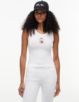 Tommy Hilfiger Womens Tommy x Cadillac F1 Team Tank Top - White - XXS