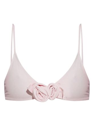 Coperni floral-motif bikini top - women - Elastane/Polyamide - M - Pink