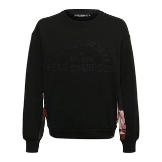 Dolce & Gabbana Sweatshirts, male, Black, Size: M Maglia