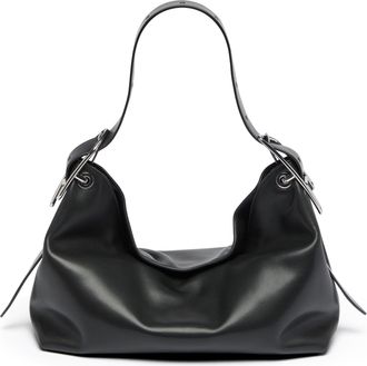 Diesel D-Line-Leather shoulder bag - Shoulder Bags - Woman - Black
