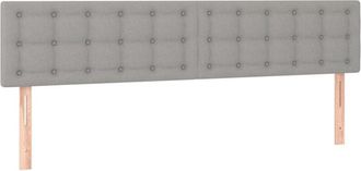 vidaXL Cabecero Con Led De Tela Gris Claro 180x5x78/88 Cm Vidaxl