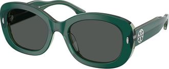 Tory Burch TY7226U 205487 Womens Sunglasses Green Size 52