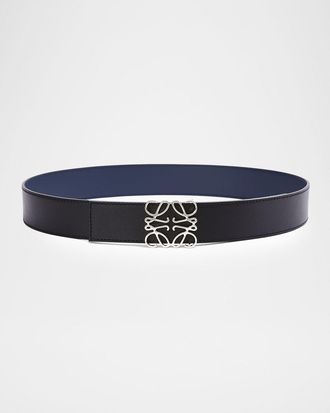 Loewe Men & apos;s Reversible Anagram Leather Belt