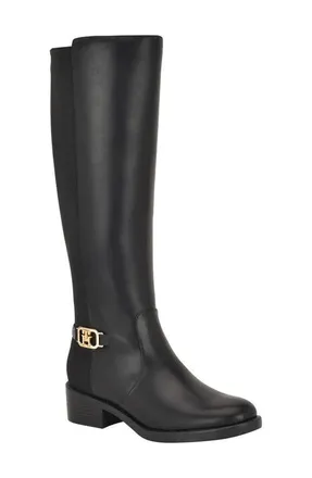 Tommy Hilfiger Imaliz Riding Boot in Black at Nordstrom, Size 11