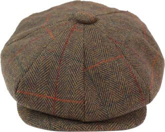 Infinity Leather Mens Peaky Blinders Herringbone Flat Hat
