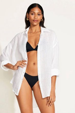 Vitamin A Playa Boyfriend Shirt In White