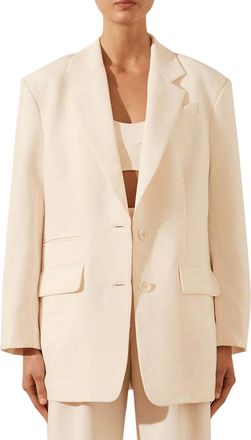 Shona Joy Irena Oversized Blazer In Ivory