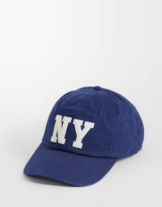 Polo Ralph Lauren Cappellino con visiera e logo blu navy newport