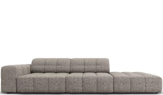 BLOOMINGLOFT 3-Sitzer Design Sofa Chicago mit Ottomane rechts, Chenille-Bezug