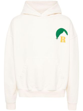 Rhude Moonlight cotton hoodie - White