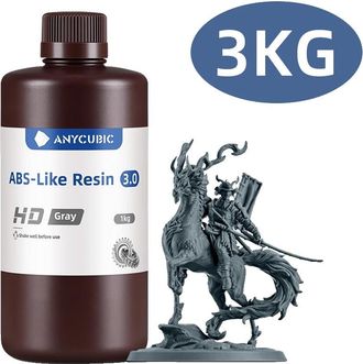 OEM Resina Para Impresi&oacute;n 3d De Alta Resistencia Y Baja Viscosidad, 3 Kg, Color Gris Hd