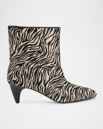 Isabel Marant Jiry 55MM Zebra-Print Leather Boots