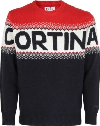 MC2 Saint Barth Klassieke Crewneck Sweater - Heren - Ronde hals truien - Veelkleurig - L - Wol - Truien & Vesten