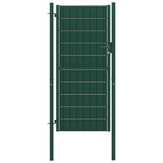 Berkfield Home Fence Gate PVC & Steel 100x204 cm Green