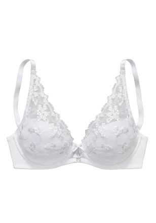 Lascana Schalen-BH LASCANA, Damen, Gr. 100, Cup E, weiss (wei&szlig;), Obermaterial: 60% Polyamid, 20% Elasthan, 20% Polyester, BHs Schalen-BH, mit B&uuml;gel in High-Ap