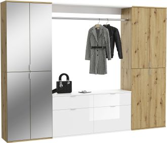 Inosign Garderoben-Set »Trondheim, Breite 243 cm, 5-teilig, bestehend aus:« Set, 4 Stk. tlg