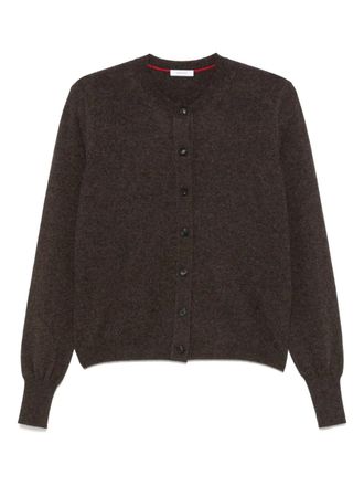 Ferragamo button-down cardigan - women - Cashmere/Elastane/Polyamide - S - Brown