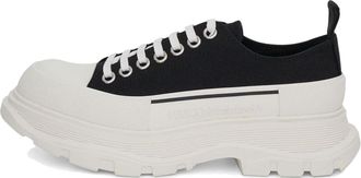 Alexander McQueen Tread Slick Lace Up Black White 604257W4MV21070