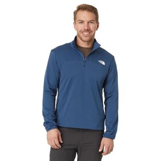 The North Face Cedar Trail Grid Jacket Mens Blue 1/4 Zip Long Sleeve GBO3392