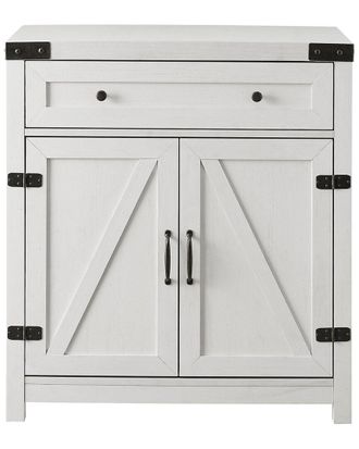 Hewson Farmhouse Barn White Door Accent Cabinet