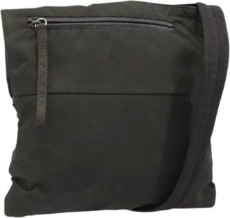 Prada Pre-owned Cross Body Bags, female, Green, Size: ONE SIZE Pre-owned Vintage Nylon Shoulder Bag