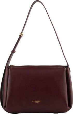 Pourchet Tassen, Dames, Rood, ONE Size, Leer, S&eacute;vign&eacute; Medium Satchel