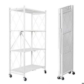 OEM Mueble Estanter&iacute;a - Seven Comfort - Estanter&iacute;a Plegable 4 Niveles 71.5x34x124cm - Ruedas 360&deg; - 20kg/niv