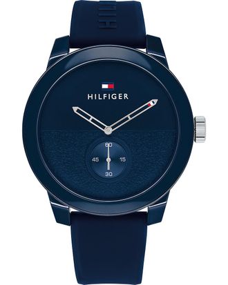 Tommy Hilfiger Denim Mens Blue Watch 1791803 Silicone - One Size