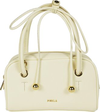 Furla Poppy Pebbled Leather Mini Dome Handbag