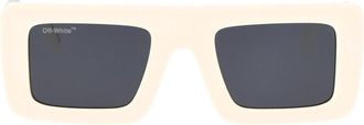 Off-white Stijlvolle Leonardo Zonnebril voor de Zomer - unisex - Zonnebrillen - Wit - 56 MM - Accessoires