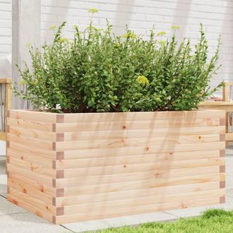Berkfield Home Garden Planter 90x60x45.5 cm Solid Wood Pine in Brown