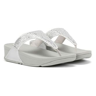 FitFlop Lulu Crystal Mix Dames Zilveren Sandalen