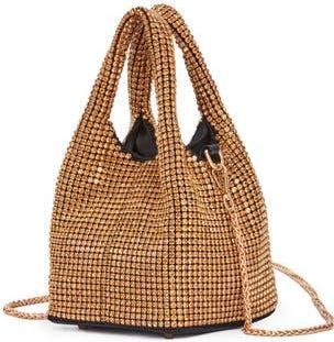 Lady Couture Boho Chic Slouchy Shoulder Handbag in Gold at Nordstrom, Size Small