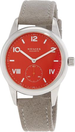 NOMOS Glash&uuml;tte Pre-owned Nomos Club Campus Red Dial Ladies Watch 716