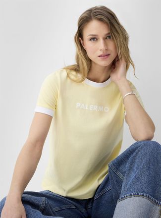 Icone Womens Parisian borough piped T-shirt