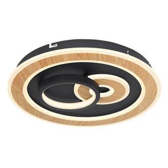 Netlighting Chessy Semi Ceiling Light Black 2x LED Dimmable 2700-6500K Remote Tuya