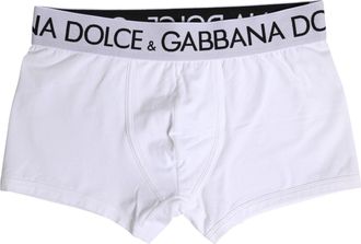 Dolce & Gabbana Witte Katoenen Stretch Reguliere Boxer Ondergoed
