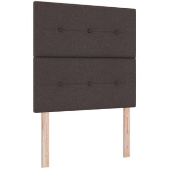 vidaXL Cabecero Con Cabecera Marr&oacute;n Oscuro 90 Cm Tela Vidaxl