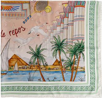 Casablanca Zijden sjaal met print - unisex - Zijden sjaals - Veelkleurig - ONE Size - Accessoires