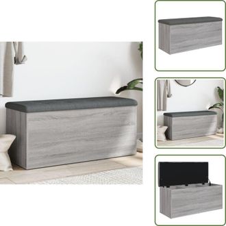 vidaXL The Living Store Panca Portaoggetti Grigio Sonoma 102x42x45 cm Legno Multistrato - Panca da corridoio